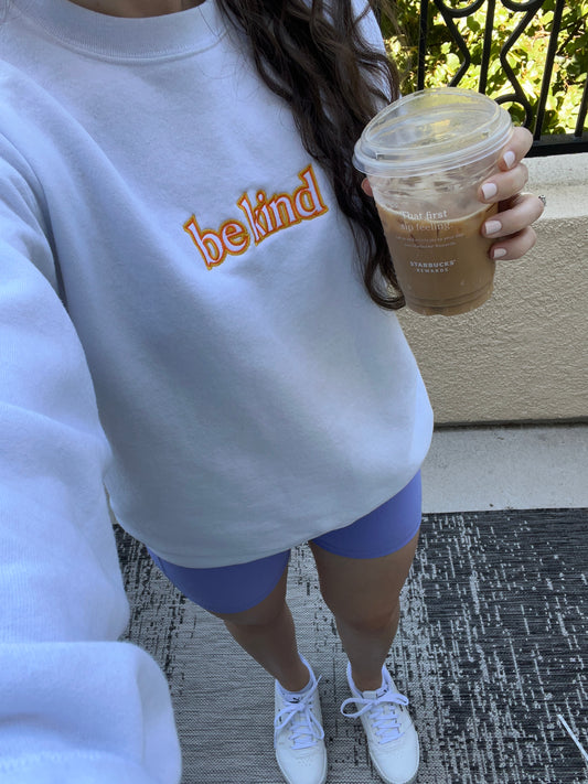 'Be Kind' Crewneck - White