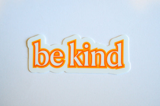 Orange Be Kind Sticker