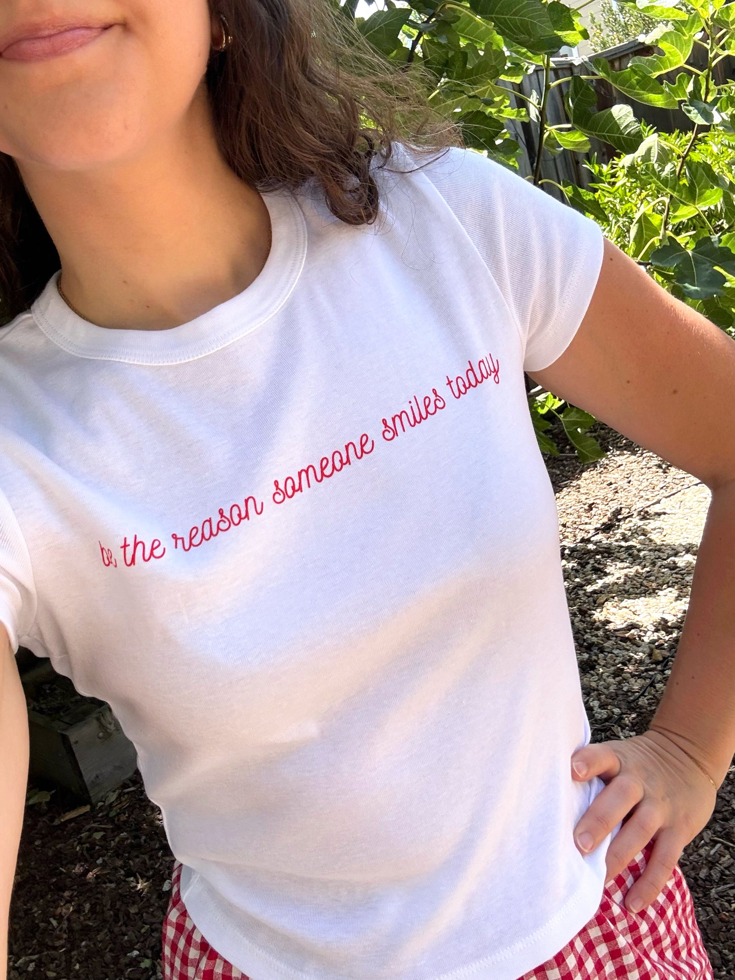 'Be the Reason' Baby Tee - White