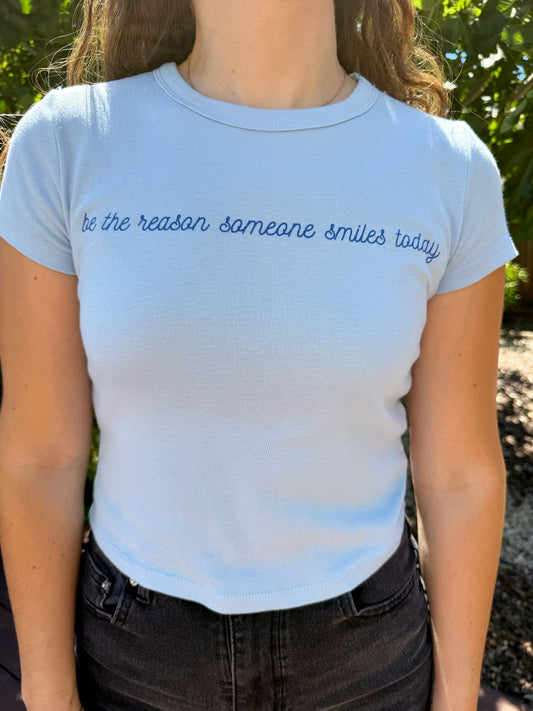 'Be the Reason' Baby Tee - Blue